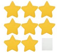 sourcing map 108Pcs Stars Cutouts, 3.5 x 4 Inch Paper Star Shaped Paper Cards for Bulletin Board Decorations, Wall Cut-outs Classroom DIY Craft(Yellow, with 120 Dot Glue)
