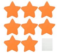 sourcing map 108Pcs Stars Cutouts, 3.5 x 4 Inch Paper Star Shaped Paper Cards for Bulletin Board Decorations, Wall Cut-outs Classroom DIY Craft(Orange, with 120 Dot Glue)