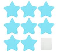 sourcing map 108Pcs Stars Cutouts, 3.5 x 4 Inch Paper Star Shaped Paper Cards for Bulletin Board Decorations, Wall Cut-outs Classroom DIY Craft(Light Blue, with 120 Dot Glue)