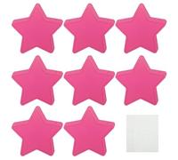 sourcing map 108Pcs Stars Cutouts, 3.5 x 4 Inch Paper Star Shaped Paper Cards for Bulletin Board Decorations, Wall Cut-outs Classroom DIY Craft(Pink, with 120 Dot Glue)