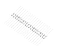 sourcing map 10A 250V Glass Fuse 3.6 x10mm Fast Blow Fuse with Lead for Home Appliances 20 Pcs, Silver Tone