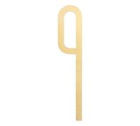 sourcing map 10cm Height Solid Brass House Numbers for Outside, Nordic Self Adhesive Mailbox Numbers for Wall Decor, Door Apartment Office Hotel Room Street Address, Easy to Stick (Numeric 9)