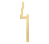 sourcing map 10cm Height Solid Brass House Numbers for Outside, Nordic Self Adhesive Mailbox Numbers for Wall Decor, Door Apartment Office Hotel Room Street Address, Easy to Stick (Numeric 4)