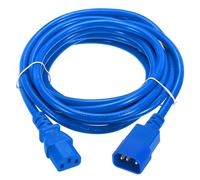 sourcing map 10ft 18 AWG Blue 18/3 Universal Power Cord C14 to C13 10A 250V 3-Prong Extension PDU Power Cables for PC,Computer,Printers,TV,AC Adapter,Laptop,Monitor