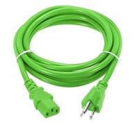 sourcing map 10ft 18 AWG Green 18/3 Universal Power Cord C13 to NEMA 5-15P 10A 125V 3-Prong Extension Power Cord for PC,Computer,Printers,TV,AC Adapter,Laptop,Monitor,Projector