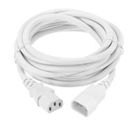 sourcing map 10ft 18 AWG White 18/3 Universal Power Cord C14 to C13 10A 250V 3-Prong Extension PDU Power Cables for PC,Computer,Printers,TV,AC Adapter,Laptop,Monitor