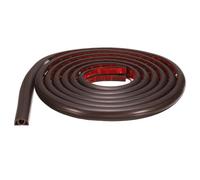 sourcing map 10ft Cord Cover Floor W0.3" x H0.3" Inner Channel PVC Hide Extension Cable Floor Wire Hider Wire Covers Protector for Prevent Cable Trips Cables Management, Wood Black