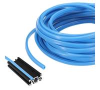 sourcing map 10m / 32.8ft Aluminum Extrusion T Slot Cover Flat Seal, Protection Dust Strip Bracket Insert for 6mm Slot 2020 Series Aluminum Profile 3D Printer Accessories, Pack of 1(Blue)