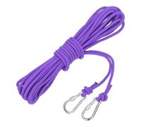 sourcing map 10m Hollow Braided Polypropylene Anchor Rope with Hook, 6mm Nylon Floating Line for Marine Pool Life Boat Anchor Rope, Purple