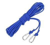 sourcing map 10m Hollow Braided Polypropylene Anchor Rope with Hook, 6mm Nylon Floating Line for Marine Pool Life Boat Anchor Rope, Blue