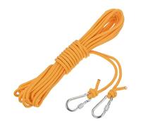 sourcing map 10m Hollow Braided Polypropylene Anchor Rope with Hook, 6mm Nylon Floating Line for Marine Pool Life Boat Anchor Rope, Yellow