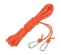 sourcing map 10m Hollow Braided Polypropylene Anchor Rope with Hook, 6mm Nylon Floating Line for Marine Pool Life Boat Anchor Rope, Orange