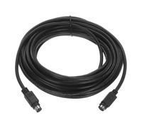 sourcing map 10m PS/2 Mouse and Keyboard Extension Cable - 24 AWG 6 Pin UL2464 Copper Wires Male to Female Extension Cable for PS/2 Round Mouse Keyboard, Black