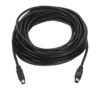 sourcing map 10m PS/2 Mouse and Keyboard Extension Cable - 24 AWG 6 Pin UL2464 Copper Wires Male to Male Extension Cable for PS/2 Round Mouse Keyboard, Black