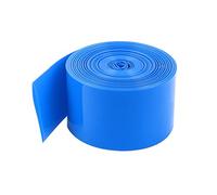 sourcing map 10Meters 29.5mm Width PVC Heat Shrink Wrap Tube Blue for 1 x 18650 Battery