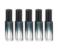 sourcing map 10ml Glass Mini Perfume Bottles, 5Pcs Fine Mist Bottle Refillable Empty Mini Spray Bottles with Aluminized Nozzle for Perfume, Essential Oil(Square, Gradient Blue/Black)