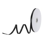 sourcing map 10mm 50 Yard(46m)/150ft Satin Ribbon Grosgrain Thin Solid Silk Wedding Bouquet Ribbon for Valentine's Day Gift Wrapping Cake Box Bows Black