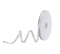 sourcing map 10mm 50 Yard(46m)/150ft Satin Ribbon Grosgrain Thin Solid Silk Wedding Bouquet Ribbon for Valentine's Day Gift Wrapping Cake Box Bows Silver Grey