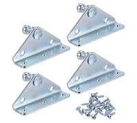 sourcing map 10MM Ball Stud Mounting Bracket, 4PCS Gas Struts Mounting Bracket and 20PCS Screws, Stainless Steel Gas Spring Lift Strut Bracket
