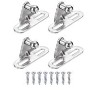 sourcing map 10mm Ball Stud Mounting Bracket, 4pcs Rectangle Gas Spring Struts Lift Support Brackets with 8pcs Bolts for Skylight Tool Box Engine Cover Lid, Silver