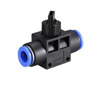 sourcing map 10mm OD Pneumatic Air Flow Control Valve with Push-to-Connect Fitting,Union Straight,Pneumatic Air Speed Controller Valve 5pcs