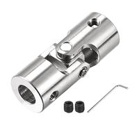 sourcing map 10mm to 12mm Inner Dia Rotatable Universal Joint Shaft Coupling Motor Shaft Coupler L52 x D20 with Screws and Wrench for RC Model