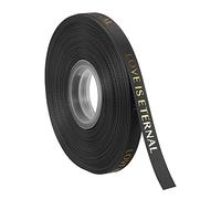 sourcing map 10mm Wide 45m Love You Satin Ribbon Valentine Personalized Grosgrain Ribbons Black for Gift Wrapping Bouquet Cake Box