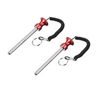 sourcing map 10mm x 105mm Weight Stack Pin with Pull Rope Magnetic Strength Training Equipment Accessories for Fitness Training Red 2pcs