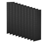 Sourcing Map 10mm x 10mm Black Mirror Mosaic Tiles, 1200 Pieces, Peel and Stick, Modern Style, Solid Reflective Pattern