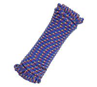 sourcing map 10mm x 30.5m Polypropylene Rope,Solid Braided Utility Rope All Purpose Boat Marine Cord for Camping,Flag Pole,Clothesline,Outdoor,Blue/Yellow/Red