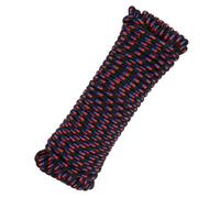 sourcing map 10mm x 30.5m Polypropylene Rope,Solid Braided Utility Rope All Purpose Boat Marine Cord for Camping,Flag Pole,Clothesline,Outdoor,Black/Red/Blue