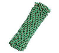 sourcing map 10mm x 30.5m Polypropylene Rope,Solid Braided Utility Rope All Purpose Boat Marine Cord for Camping,Flag Pole,Clothesline,Outdoor,Green/Black/Red