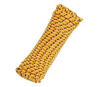 sourcing map 10mm x 30.5m Polypropylene Rope,Solid Braided Utility Rope All Purpose Boat Marine Cord for Camping,Flag Pole,Clothesline,Outdoor,Orange/Black/White
