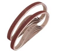 sourcing map 10mm x 330mm Sanding Belts, 48 Pcs 40/80/120/150/240/400 Grit Aluminum Oxide Abrasive Belt Sander File Belt for Woodworking, Metal Polishing, Knife Sharpener