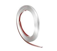 sourcing map 10mm x 5m Wall Trim Peel and Stick Molding Trim Frame, Flexible PVC Self Adhesive DIY Accent Strip for Wall, Ceiling, Floor, Cabinet, Tile, Edge, Borders, Mirror, Matte White