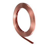 sourcing map 10mm x 5m Wall Trim Peel and Stick Molding Trim Frame, Flexible PVC Self Adhesive DIY Accent Strip for Wall, Ceiling, Floor, Cabinet, Tile, Edge, Borders, Mirror, Rose Gold