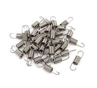 sourcingmap 10mm x 7mm x 0.7mm Stainless Steel Dual Hook Tension Spring Gray 38pcs