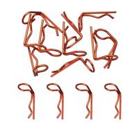 sourcing map 10pcs 0.8x0.24in 90-Degree Angle RC Body Clips Bent Springy R Pins for All 1/8 1/10 1/12 Scale Model RC Car Crawler Truck, Shell Replacement Parts, Orange