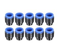 sourcing map 10Pcs 1/2"(12mm) Tube OD Push-to-Connect Fittings Plug, Cap Style Pneumatic Blanking Plugs, Leak-Proof Air Push Connectors for Compressed Air Systems