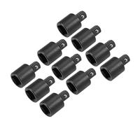 sourcing map 10pcs 1/2" Drive (F) x 3/8" (M) Socket Reducer Adapters, Female to Male, Cr-V Steel(Black)