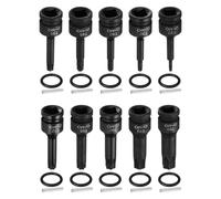 sourcing map 10pcs 1/2" Drive Torx Bit Socket Set T20/T30/T40/T45/T50/T52/T55/T60/T70/T80 Impact 6 Point Star Bit Sockets CR-MO Steel with Cotter Pin and O-Ring for Garage Workshop Adapter