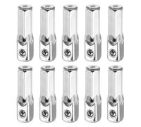 sourcing map 10pcs 1/4" Socket Adapter Cr-V Drill Bit Square Adapter 1" Length Impact Grade with Tip 1/4" Hex Shank for Power Drills Screwdrivers