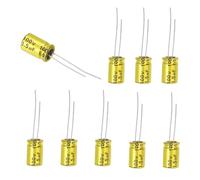 sourcing map 10Pcs 1.5uF 100V Non-Polarized Electrolytic Capacitor, 13mm x 8mm Aluminum Audio Frequency Divider Capacitor for DIY Audio Projects Tweeter Speakers Car Amplifier