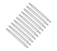 sourcing map 10pcs 1.8 x 24mm Watch Spring Bar Pins, Stainless Steel Watch Band Link Pins Spring Bars Repair Tool for Metal Chain Leather Strap Watch, Silver