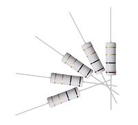sourcing map 10Pcs 1 Ohm Resistor, 5W 5% Tolerance Metal Oxide Film Resistors, Lead, Flame Proof for DIY Electronic Projects and Experiments