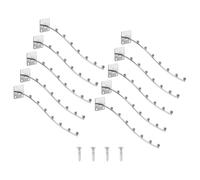 sourcing map 10Pcs 10" Wall Mount Waved Waterfall Hanger, 7 Beads Clothing Hangers, Garment Display Hooks with Screws for Clothing Stores, Bedroom, Silver