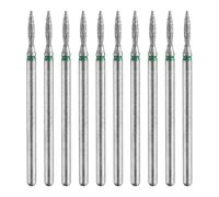 sourcing map 10pcs 100-120 Grits Diamond Grinding Bit 1.6mm Oval Head 2.35mm Shank 8mm Length Stone Sanding Drill Bits Rotary Tool for Ceramic Glass Nails Grinding Polishing