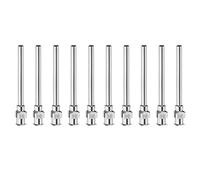 sourcing map 10pcs 10Gauge Stainless Steel Dispensing Needles, 1 1/2" All Metal Glue Needle Tube Blunt Tips Luer Lock for Thick Liquids, Ink, Glue, Lab Use