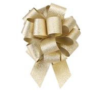 sourcing map 10pcs 11" Glitter Car Large Pull Bow Gift Wrapping Bows for Christmas Flower Presents Birthday Wedding Car, Gold