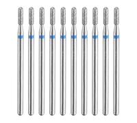 sourcing map 10pcs 120-140 Grits Diamond Grinding Bit 2mm Cylindrical Ball Head 2.35mm Shank 6.8mm Length Stone Sanding Drill Bits Rotary Tool for Ceramic Glass Nails Grinding Polishing